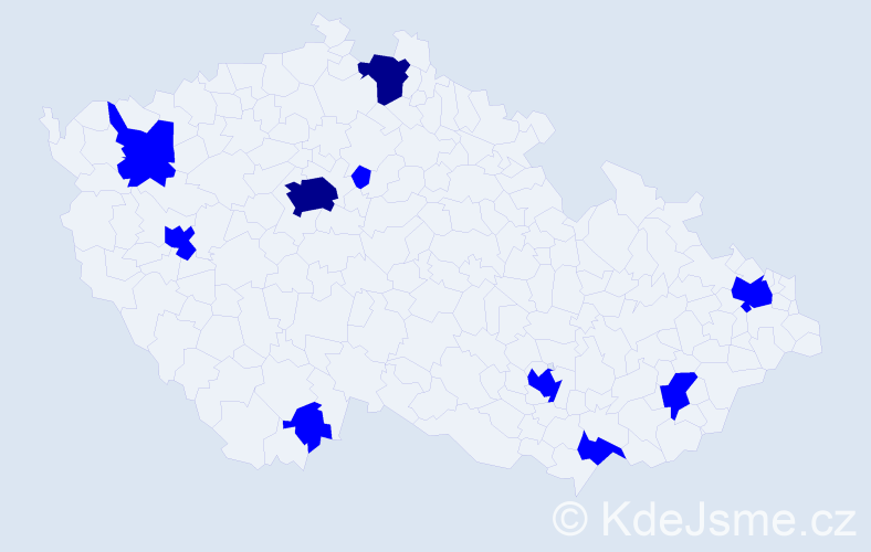 Jméno: 'Jan Gabriel', počet výskytů 12 v celé ČR