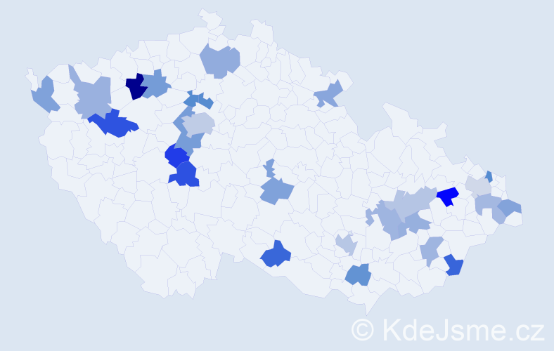 Jméno: 'Anabela', počet výskytů 34 v celé ČR