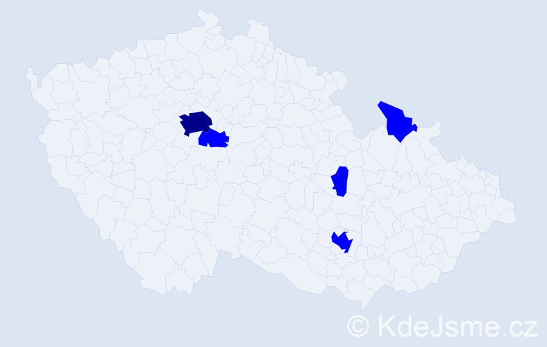 Jméno: 'Gordon', počet výskytů 6 v celé ČR