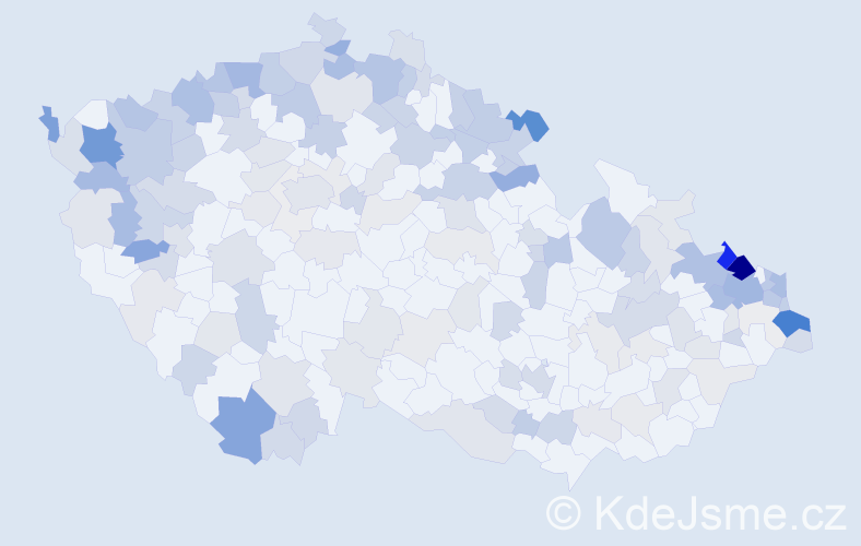 Jméno: 'Erna', počet výskytů 406 v celé ČR