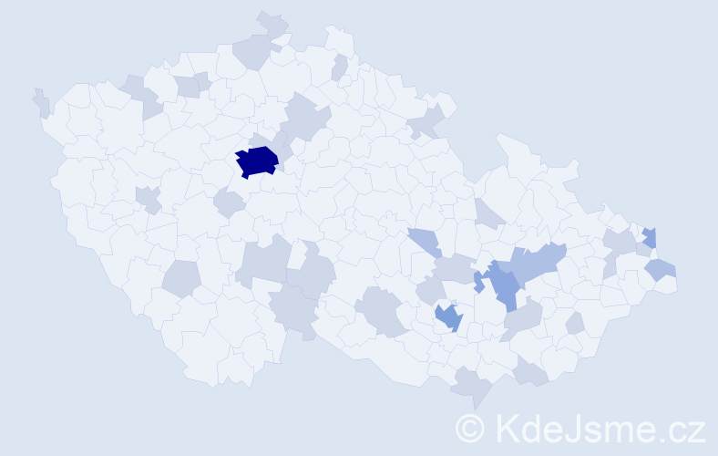 Jméno: 'Dorian', počet výskytů 58 v celé ČR