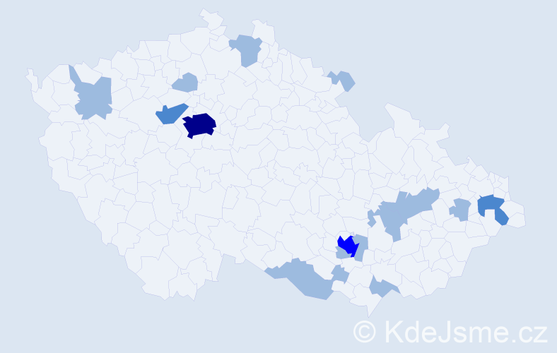 Jméno: 'Larissa', počet výskytů 22 v celé ČR