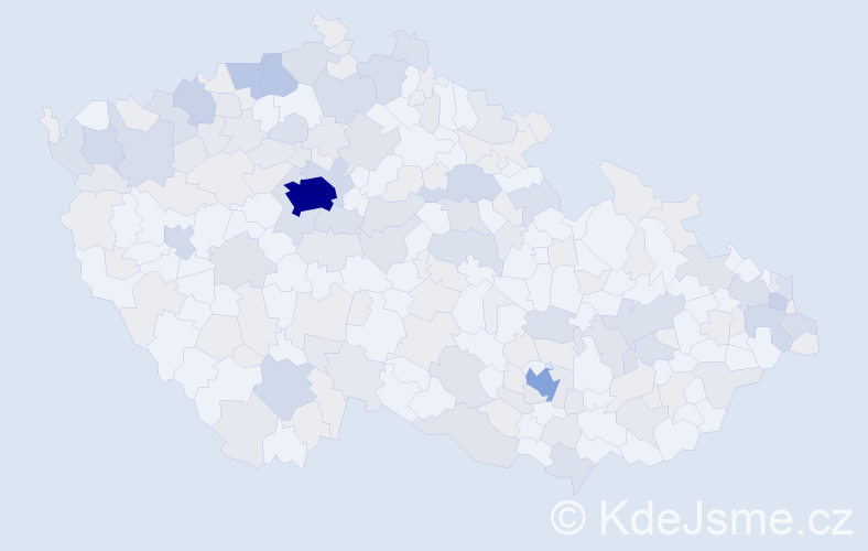Jméno: 'Eugen', počet výskytů 398 v celé ČR