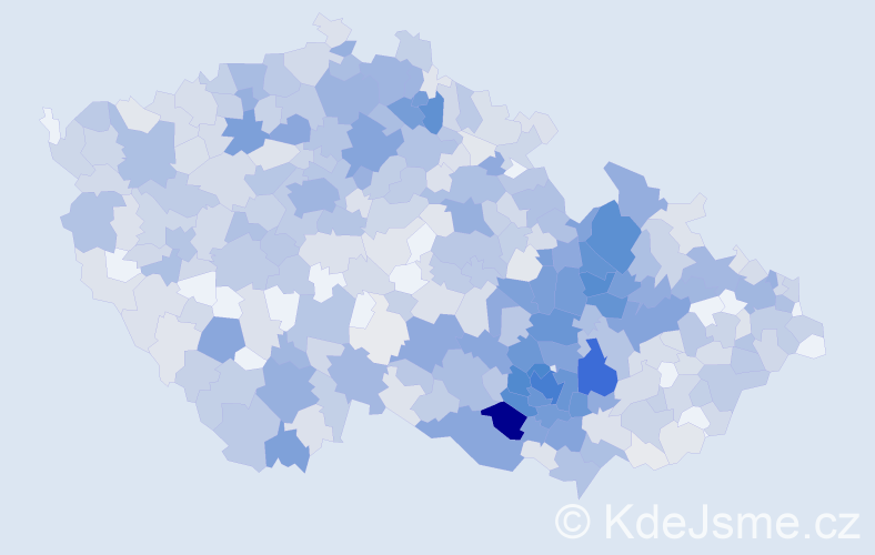 Jméno: 'Bořivoj', počet výskytů 1700 v celé ČR