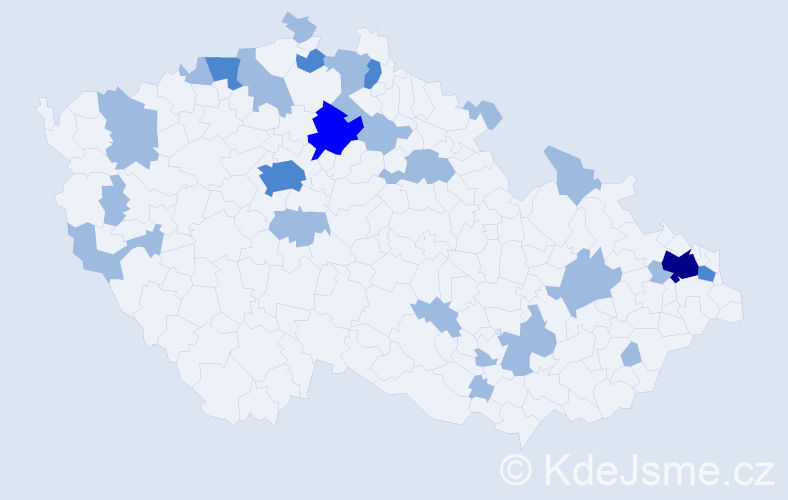 Jméno: 'Dorotka', počet výskytů 42 v celé ČR