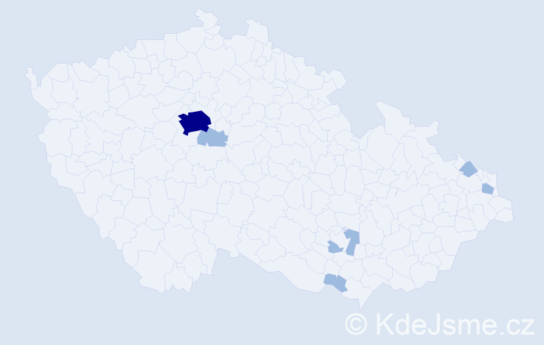 Jméno: 'Georgína', počet výskytů 9 v celé ČR