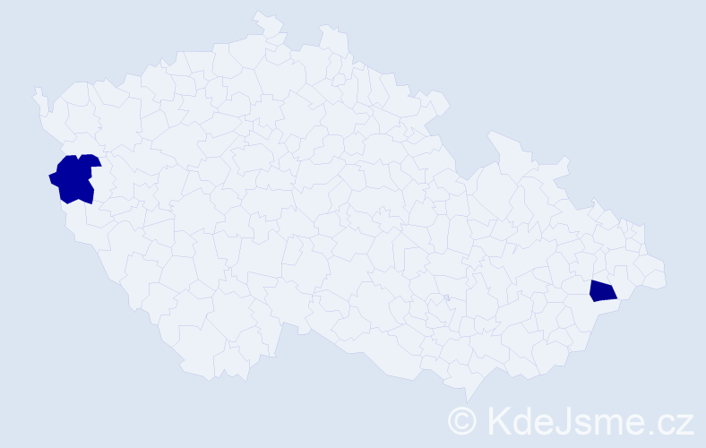 Jméno: 'Felixa', počet výskytů 2 v celé ČR