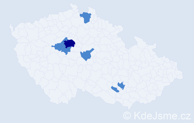 Jméno: 'Imed', počet výskytů 9 v celé ČR
