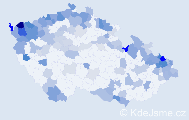 Jméno: 'Inge', počet výskytů 280 v celé ČR