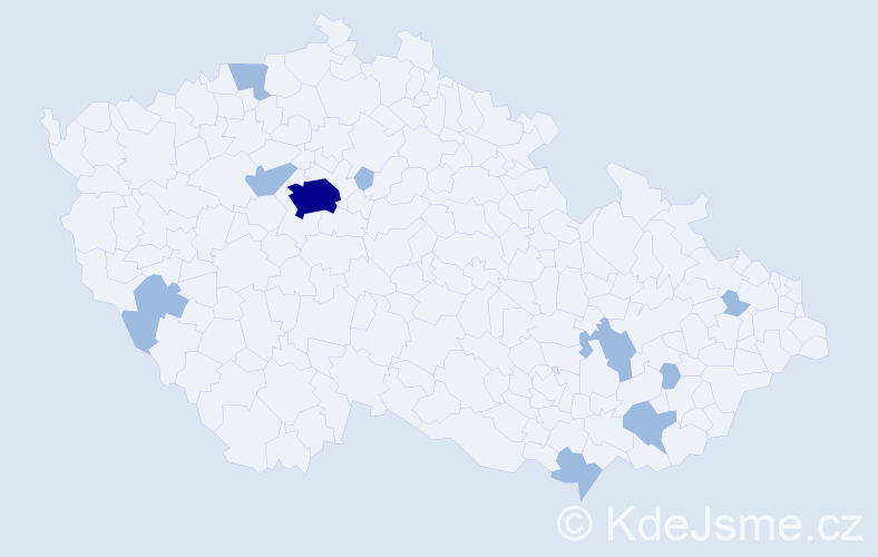 Jméno: 'Petro', počet výskytů 13 v celé ČR