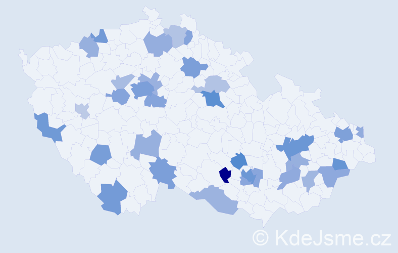 Jméno: 'Filippo', počet výskytů 57 v celé ČR
