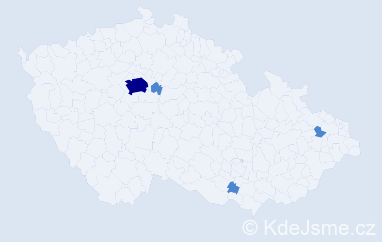 Jméno: 'Zaynab', počet výskytů 6 v celé ČR