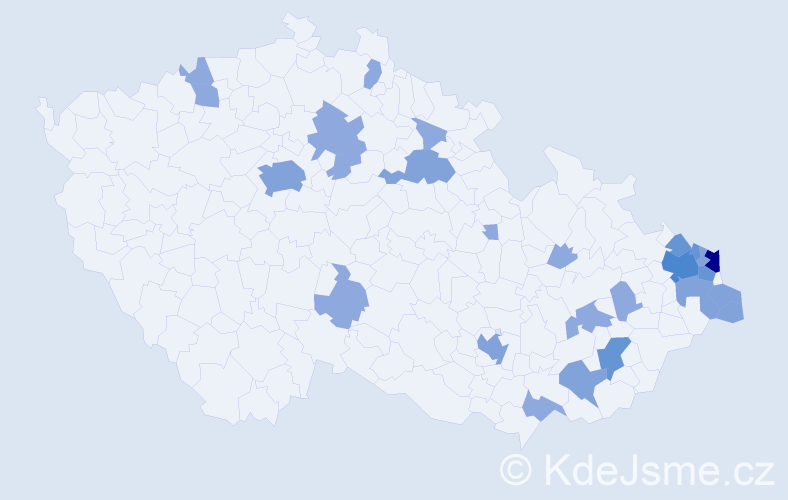 Jméno: 'Teofil', počet výskytů 52 v celé ČR