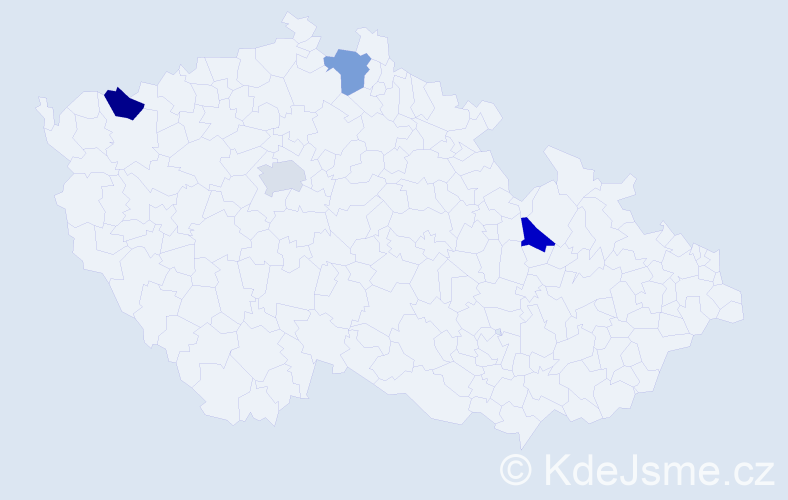 Jméno: 'Ziyad', počet výskytů 4 v celé ČR
