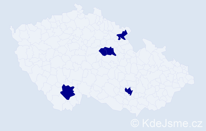 Jméno: 'Marek Karel', počet výskytů 5 v celé ČR