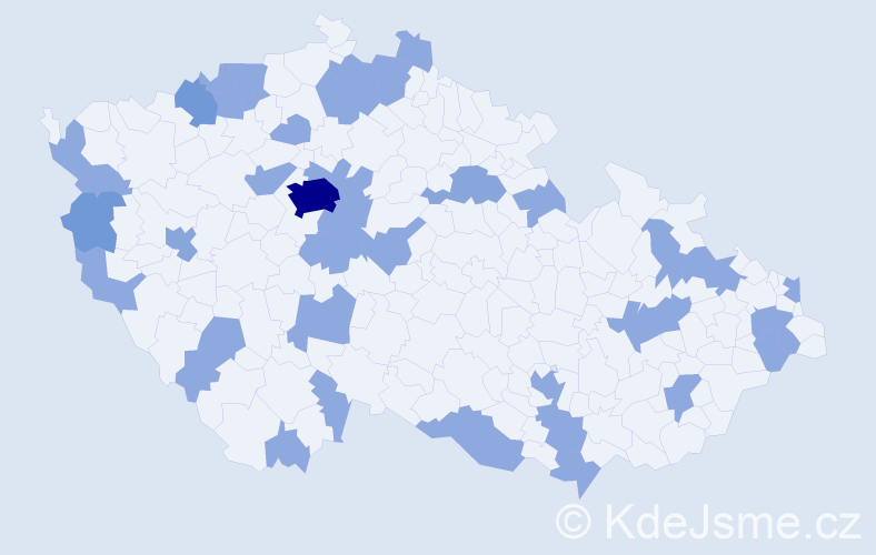 Jméno: 'Antonina', počet výskytů 56 v celé ČR