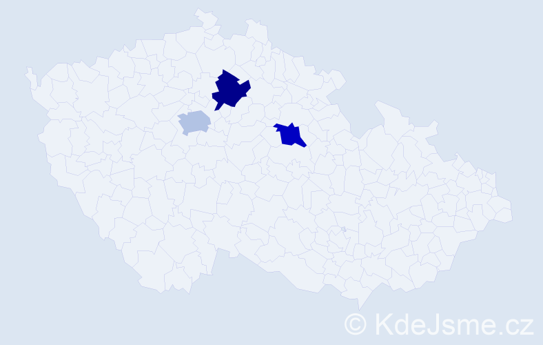 Jméno: 'Garid', počet výskytů 3 v celé ČR