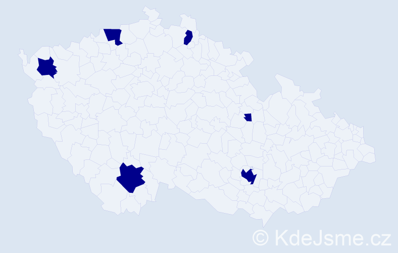 Jméno: 'Sofie Isabela', počet výskytů 6 v celé ČR