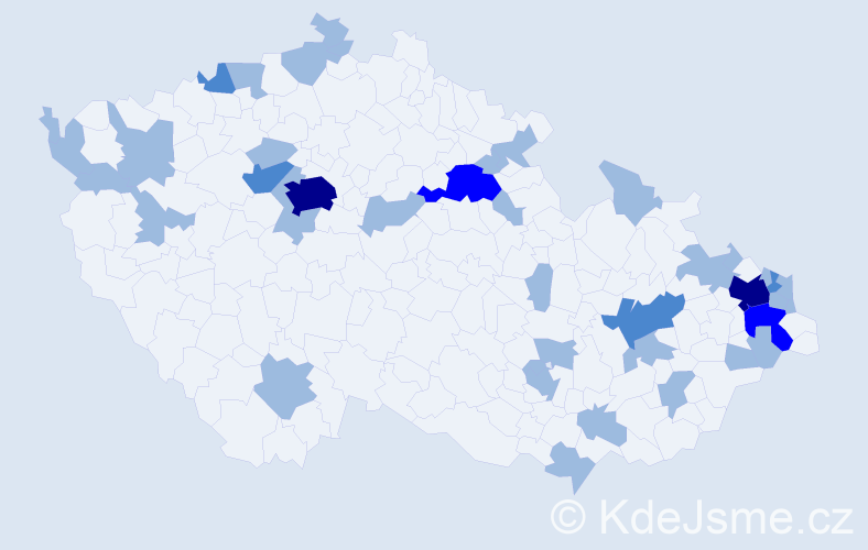 Jméno: 'Iréna', počet výskytů 55 v celé ČR