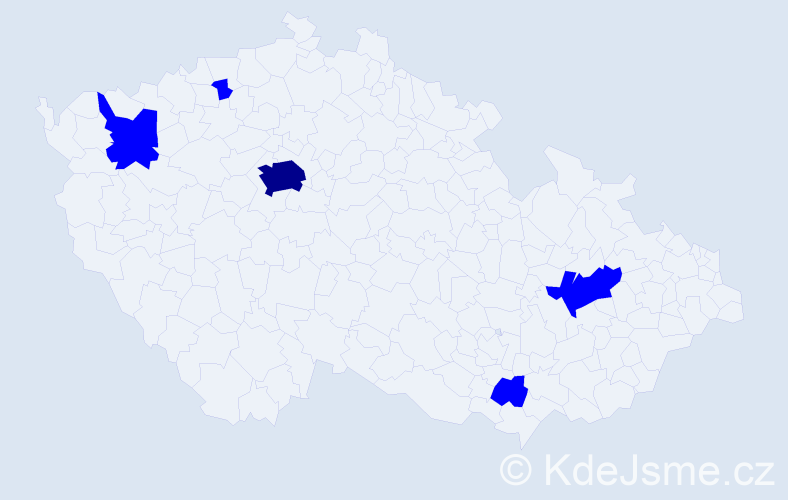 Jméno: 'Claude', počet výskytů 6 v celé ČR