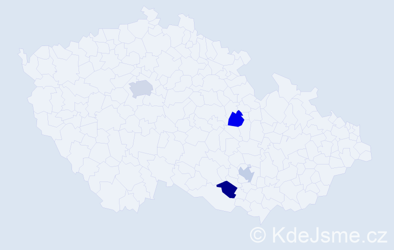 Jméno: 'Martin Karel', počet výskytů 5 v celé ČR