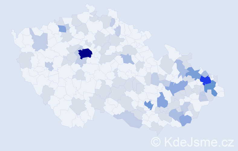 Jméno: 'Horymír', počet výskytů 170 v celé ČR