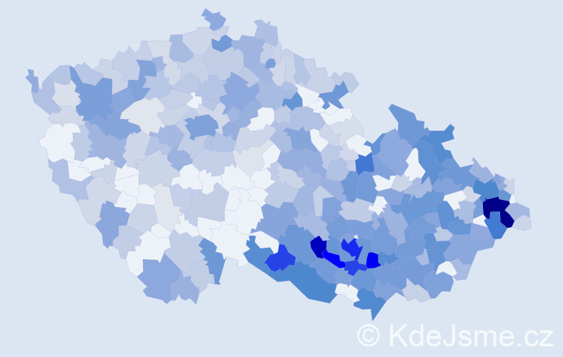 Jméno: 'Vítězslava', počet výskytů 1108 v celé ČR