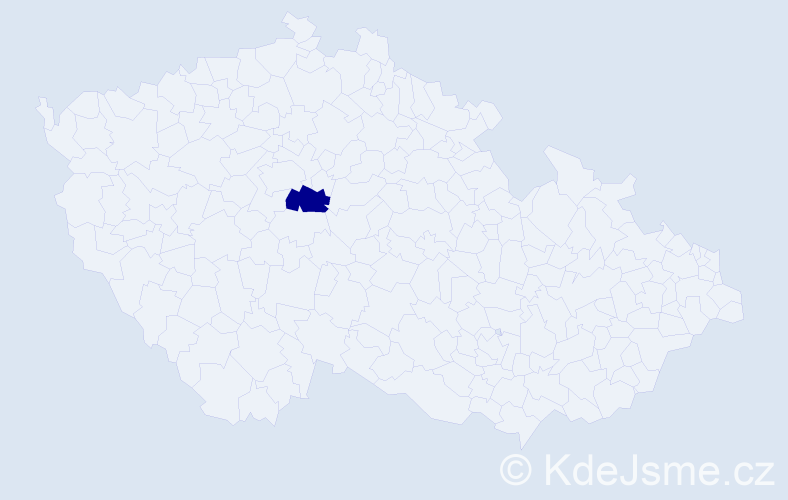 Jméno: 'Xiuyue', počet výskytů 1 v celé ČR