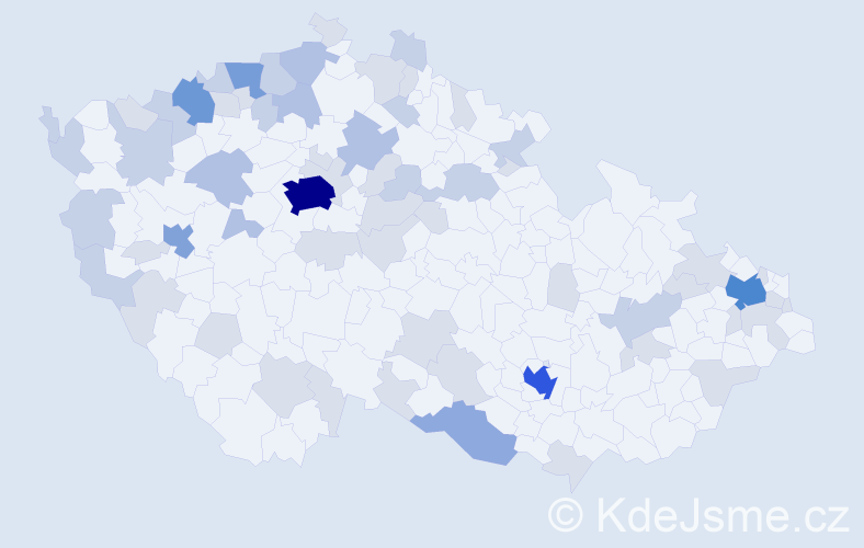 Jméno: 'Thi Hue', počet výskytů 152 v celé ČR