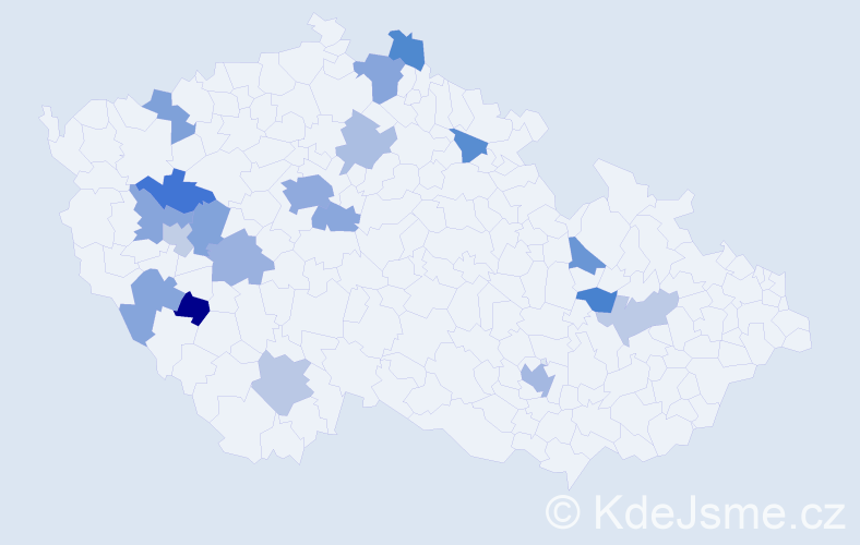 Jméno: 'Mihaela', počet výskytů 32 v celé ČR