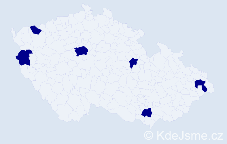 Jméno: 'Dimiter', počet výskytů 6 v celé ČR