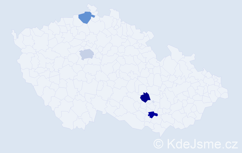 Jméno: 'Armina', počet výskytů 5 v celé ČR