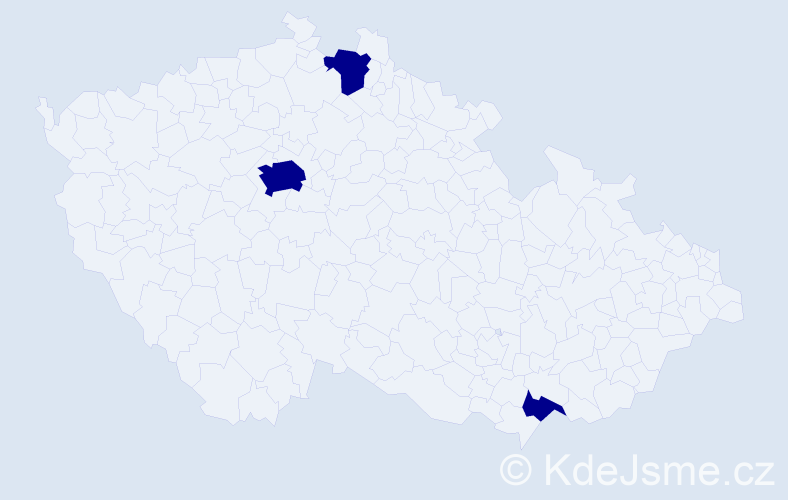 Jméno: 'Inocent', počet výskytů 3 v celé ČR