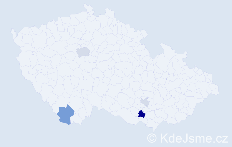 Jméno: 'Alexandrina', počet výskytů 6 v celé ČR