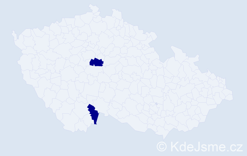 Jméno: 'Daniel Jake', počet výskytů 2 v celé ČR