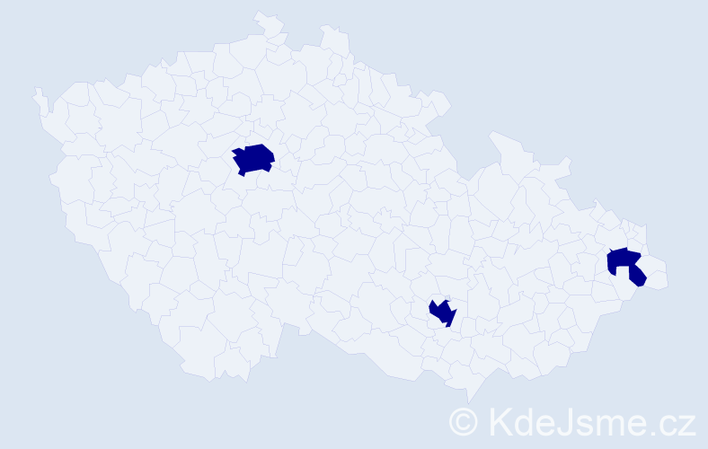 Jméno: 'Sabiha', počet výskytů 3 v celé ČR