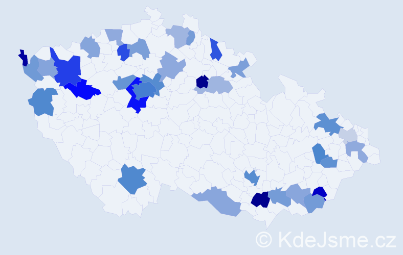 Jméno: 'Lina', počet výskytů 69 v celé ČR