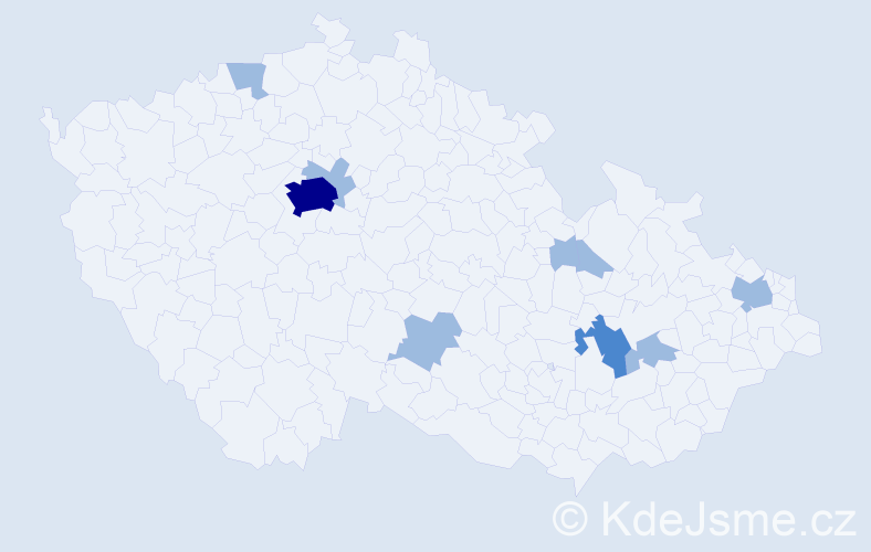 Jméno: 'Baltazar', počet výskytů 13 v celé ČR