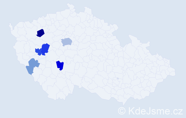 Jméno: 'Marishkutsa', počet výskytů 16 v celé ČR