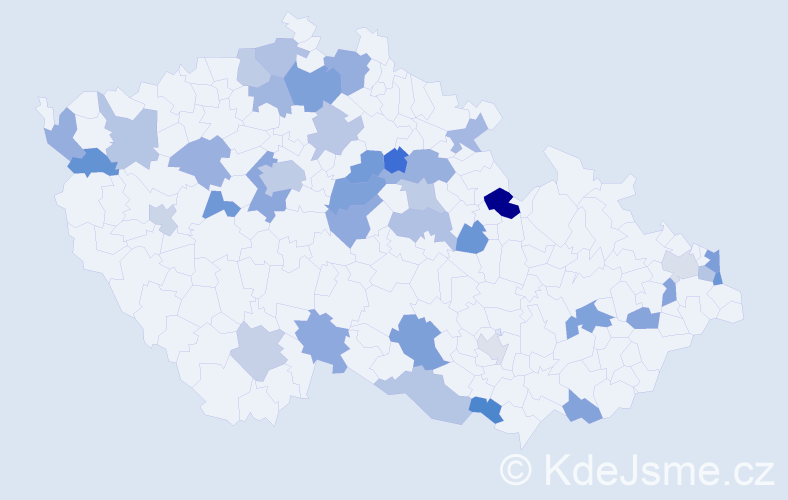 Jméno: 'Annabel', počet výskytů 54 v celé ČR