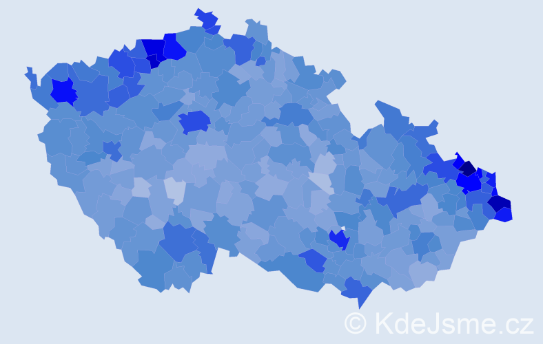 Jméno: 'Rudolf', počet výskytů 28643 v celé ČR