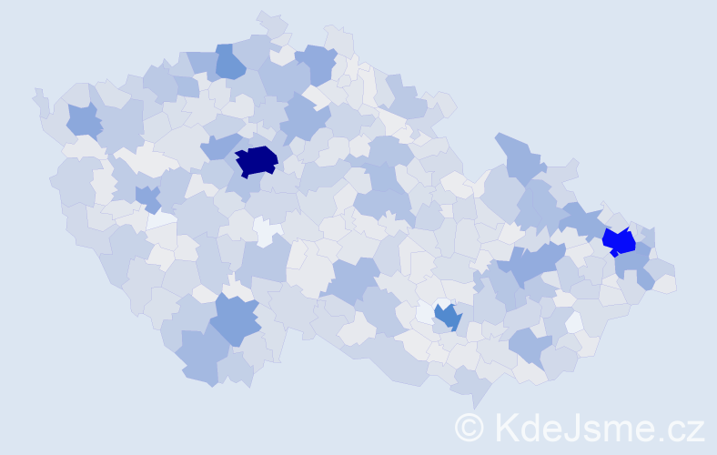 Jméno: 'Šarlota', počet výskytů 1571 v celé ČR