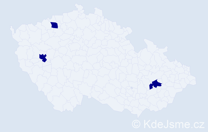 Jméno: 'Kvetosláva', počet výskytů 3 v celé ČR