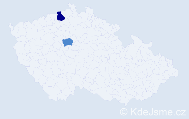 Jméno: 'Yerlan', počet výskytů 9 v celé ČR
