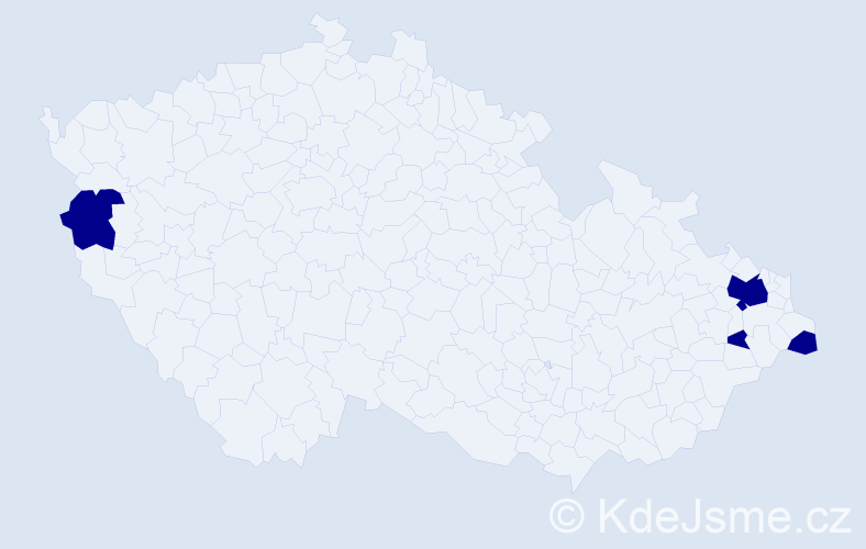 Jméno: 'Trong Bang', počet výskytů 4 v celé ČR