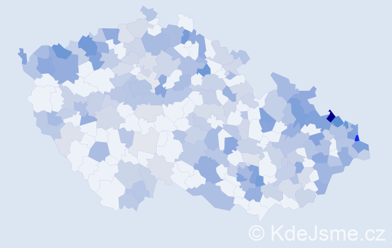Jméno: 'Lýdie', počet výskytů 455 v celé ČR