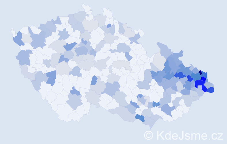 Jméno: 'Xenie', počet výskytů 377 v celé ČR