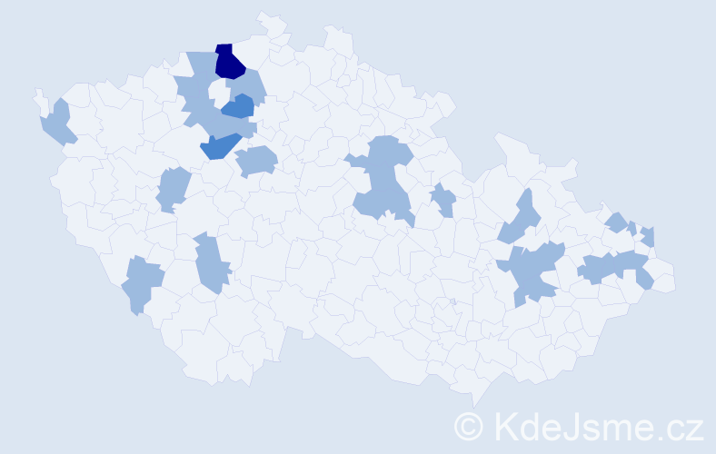 Jméno: 'Priška', počet výskytů 35 v celé ČR