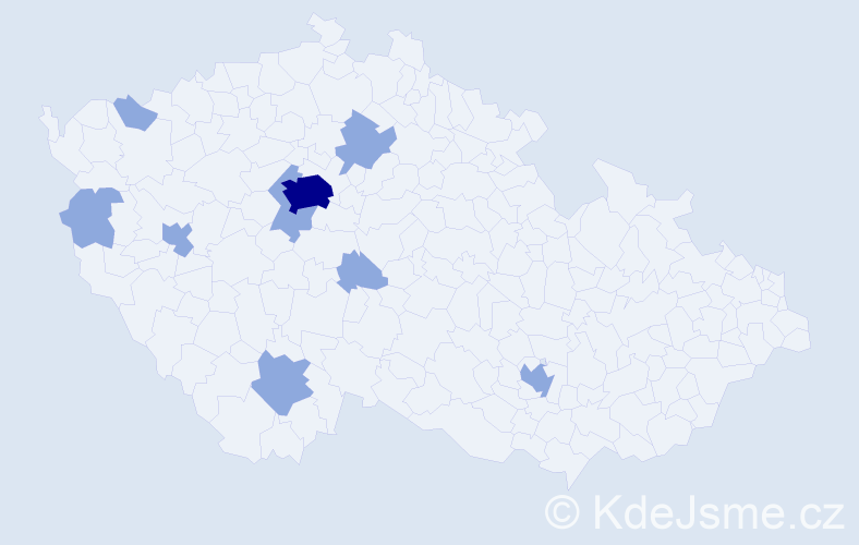 Jméno: 'Tihomir', počet výskytů 14 v celé ČR