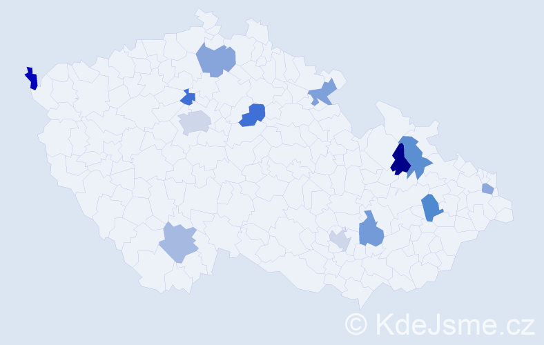 Jméno: 'Adam Miroslav', počet výskytů 15 v celé ČR